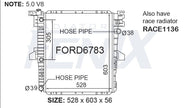 Ford Explorer V8 Radiator — FORD6783-PA56A — manufacturer main image