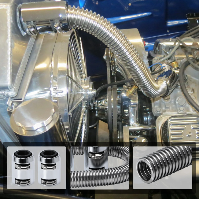 Flexible Stainless Steel Radiator Hose Kit 24