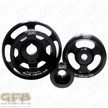GFB Lightweight aircraft grade alloy underdrive pulley kit for Subaru MY08-on WRX/Sti (3 pulleys and belts included)