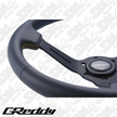 GReddy Leather Sports Steering Wheel - 80mm Dish