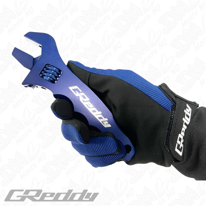 GReddy Mechanics Gloves Blue and Black - Large