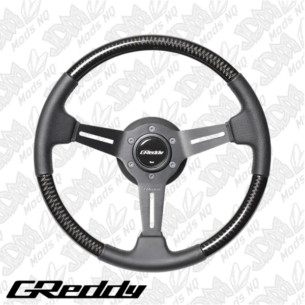 GReddy Sports Steering Wheel with Real Carbon