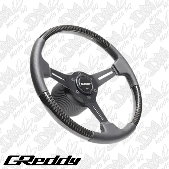 GReddy Sports Steering Wheel with Real Carbon