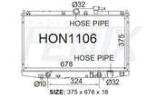 Honda CG-CK Accord 4cyl Radiator (DEC/1997 - MAY/2003) — HON1106-PA26A — manufacturer main image