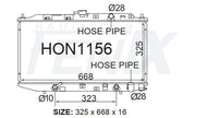 Honda ED-EF Civic Radiator (NOV/1987 - SEP/1991) — HON1156-PA16A — manufacturer main image