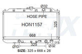 Honda DA Integra Radiator (MAY/1986 - JUL/1993) — HON1157-PA26A — manufacturer main image