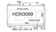 Honda EP3 Civic Type R Radiator (JAN/2001 - DEC/2005) — HON3099-PA26M — manufacturer main image