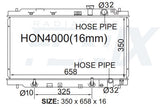 Honda DC2-DC4 Integra Radiator (JUL/1993 - JUL/2001) — HON4000-PA16A — manufacturer main image