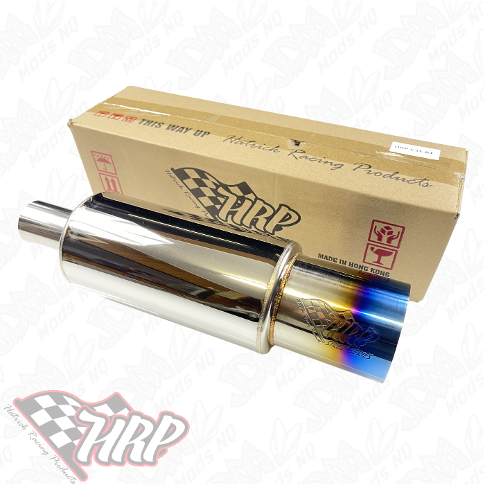 HRP Cannon Muffler (Polished/Blued Tip) 2" Inlet, 3.5" Tip