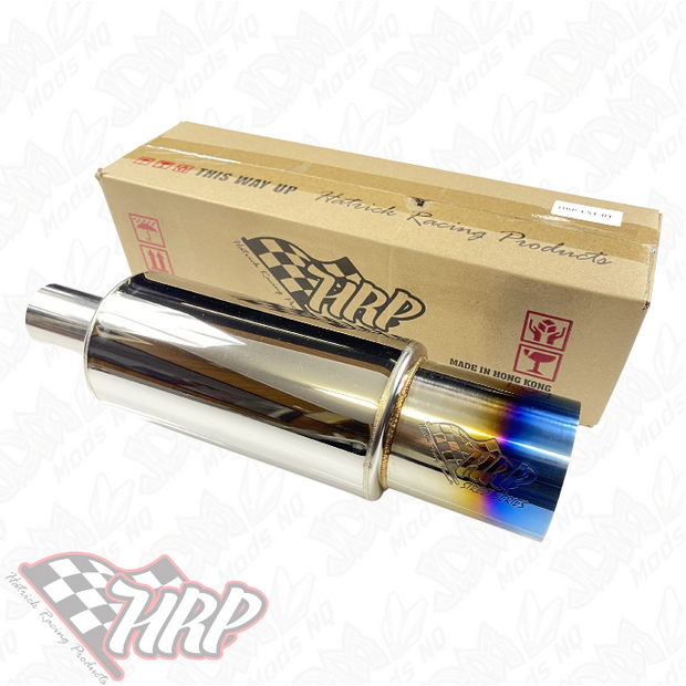 HRP Cannon Muffler (Polished/Blued Tip) 2" Inlet, 3.5" Tip