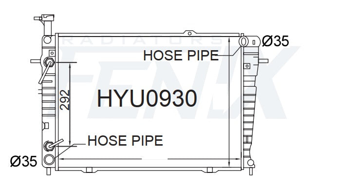 Hyundai Tucson Radiator (AUG/2004 - JAN/2010) — HYU0930-PA16A — manufacturer detail 3