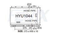 Hyundai Lantra J1 Radiator (MAY/1991 - AUG/1995) — HYU1044-PA16A — manufacturer main image