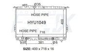 Kia GD Optima Radiator (MAY/2001 - JUL/2006) — HYU1049-PA16A / HYU1049-PA26A — manufacturer main image