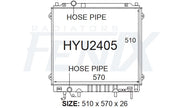 Hyundai Terracan Diesel Radiator (JUN/2001 - JAN/2007) — HYU2405-PA26A — manufacturer main image