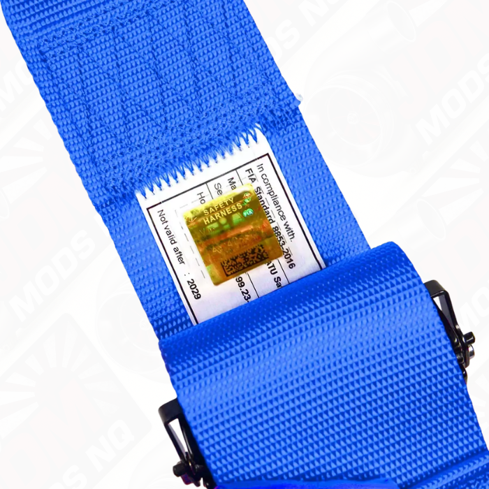 Harness FIA 6 Point Camlock 3in Blue Homologated