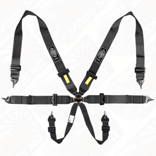 Harness SFI 6 Point Camlock 3in Black Homologated
