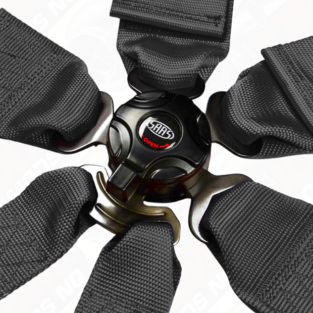 Harness SFI 6 Point Camlock 3in Black Homologated