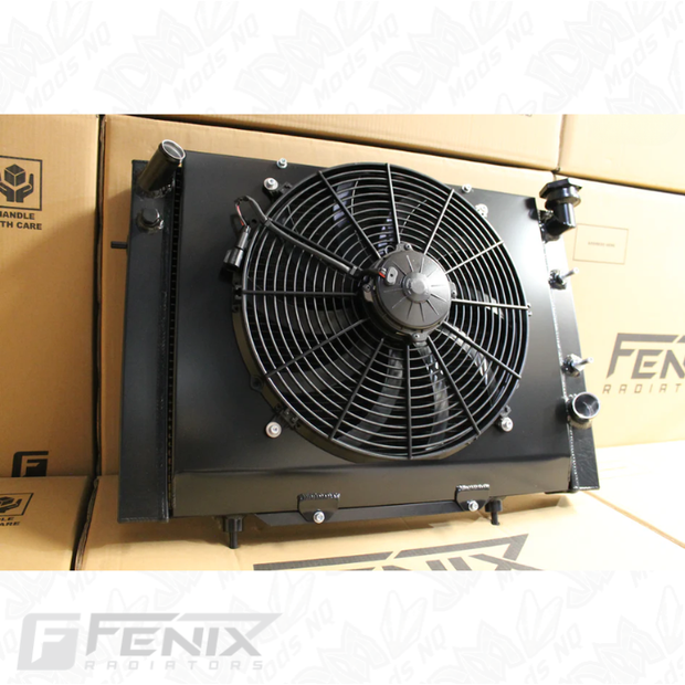 Holden VB-VC-VH-VK 6 Cylinder Full Alloy Performance Radiator, Custom Built Shroud & 16" 3000CFM Spal Fan