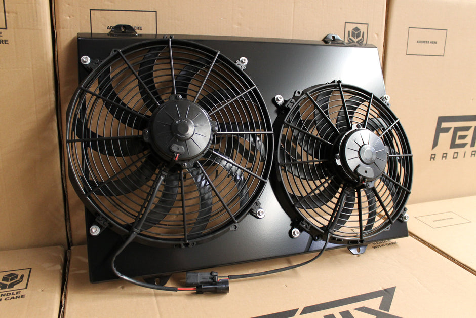 Ford XC-XD-XE Falcon Custom Built Shroud & Twin Spal Fans — FAN0002-SPAL-13-BL — manufacturer detail 2