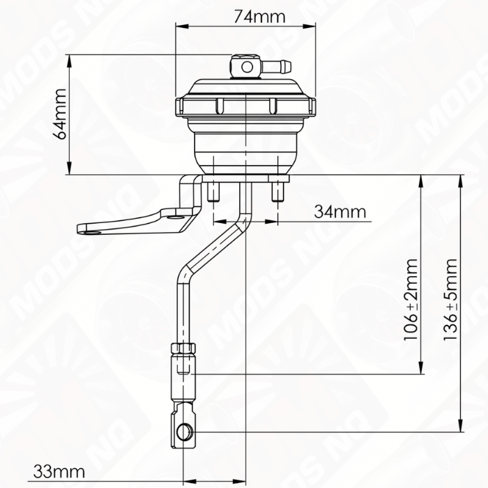 TURBOSMART IWG75 Wastegate Actuator Suit Subaru WRX 1997-2007 TD04 (7PSI) TS-0605-5072