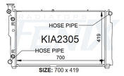 Kia KV11 Carnival Radiator (SEP/1999 - FEB/2007) — KIA2305-PA26A — manufacturer main image
