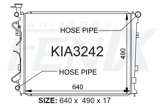 Kia UN Rondo Radiator (APR/2008 - FEB/2013) — KIA3242-PA16A — manufacturer main image