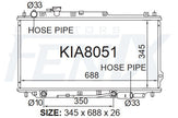 Kia FB Mentor Petrol Radiator (OCT/1997 - MAR/2001) — KIA8051-PA26A — manufacturer main image