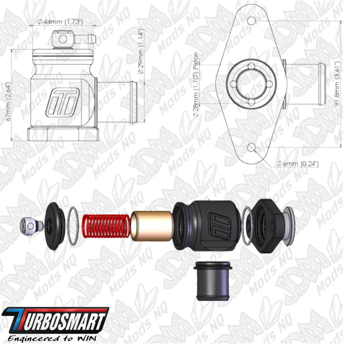 Kompact Plumb Back Valve (Diverter Valve) Suit Subaru/Nissan TS-0203-1210
