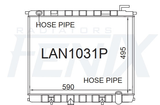 Landrover Range Rover Radiator (JUL/1994 - MAY/1998) — LAN1031-PA36AM-P — manufacturer detail 2