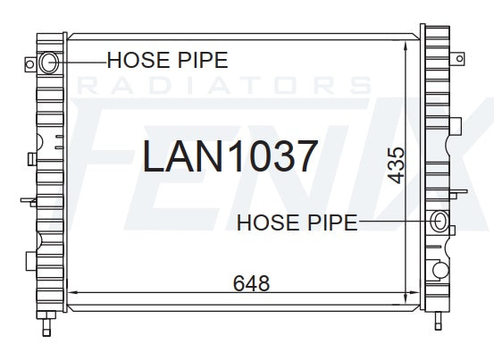 Landrover Discovery 2 Petrol Radiator (NOV/1998 - JUN/2004) — LAN1037-PA40A — manufacturer detail 2