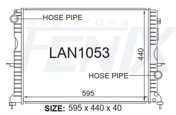 Landrover Discovery 2 TD Radiator (NOV/1998 - JUN/2004) — LAN1053-PA40A — manufacturer detail 2