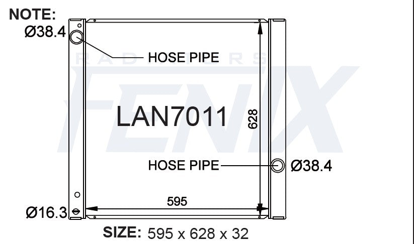 Land Rover Range Rover 3 M62 Engine Radiator (MAR/2002 - AUG/2012) — LAN7011-FA32M — manufacturer detail 2