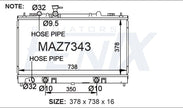 Mazda 6 GG - GY Radiator (JUN/2002 - FEB/2008) — MAZ7343-PA16A — manufacturer detail 3
