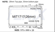 Mitsubishi Lancer CA CB Radiator — MIT1717-PA26A — manufacturer main image