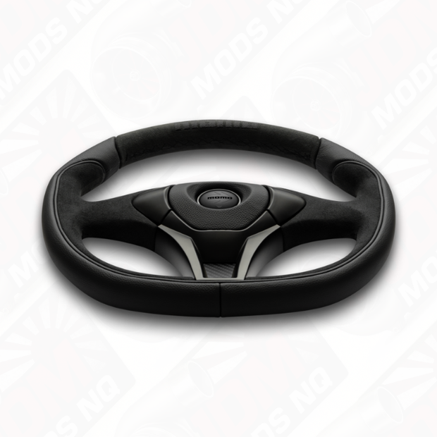 MOMO GT50 2.0 Black Edition Suede Leather 350mm Steering Wheel
