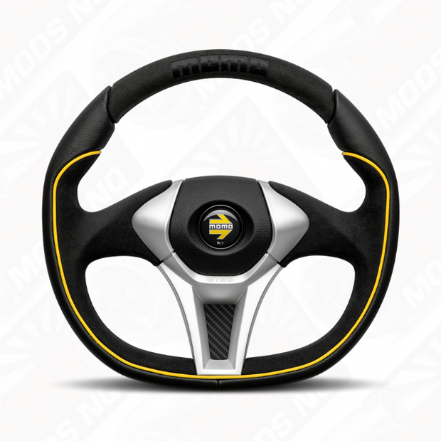 MOMO GT50 2.0 Black Suede Leather 350mm Steering Wheel