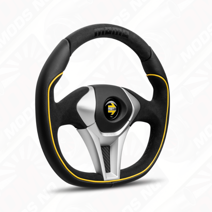 MOMO GT50 2.0 Black Suede Leather 350mm Steering Wheel