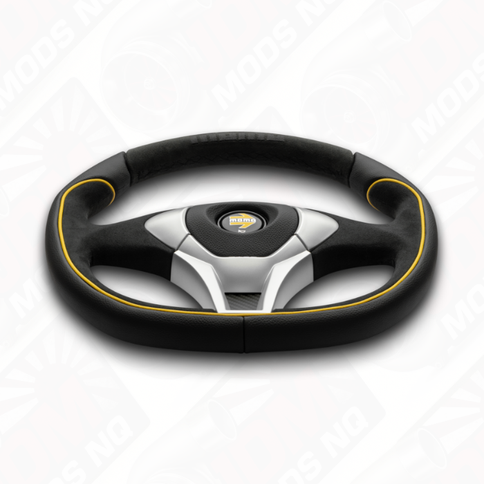 MOMO GT50 2.0 Black Suede Leather 350mm Steering Wheel