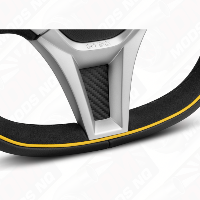 MOMO GT50 2.0 Black Suede Leather 350mm Steering Wheel