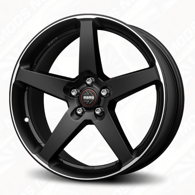 MOMO Italy Five Alloy Wheels Matte Black Set of 4 18×8 5×114.3