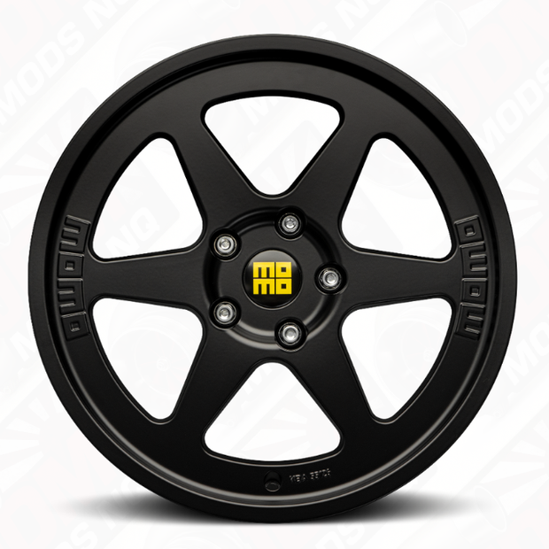 MOMO Italy Heritage 6 Alloy Wheels Matte Black Set of 4 18×8 5×112