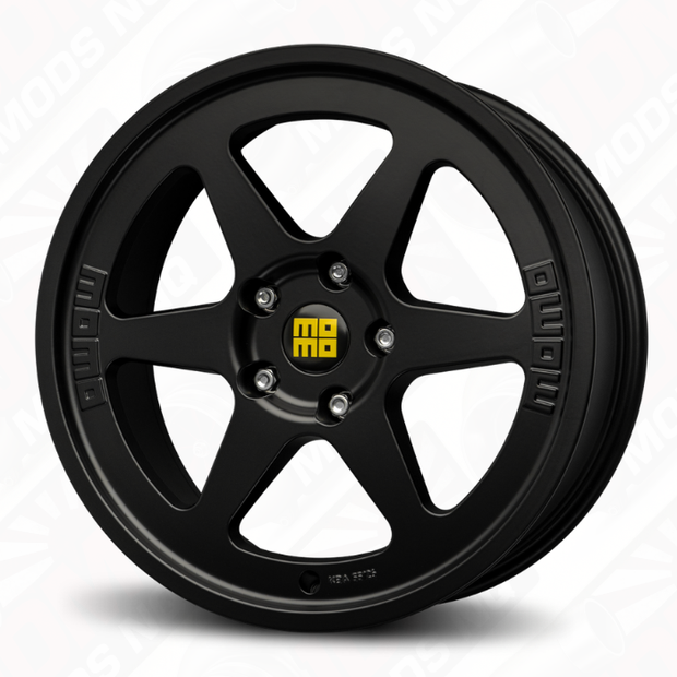 MOMO Italy Heritage 6 Alloy Wheels Matte Black Set of 4 18×8 5×112