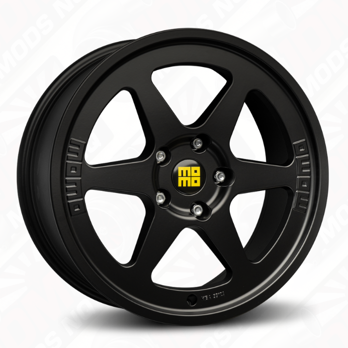 MOMO Italy Heritage 6 Alloy Wheels Matte Black Set of 4 18×8 5×112
