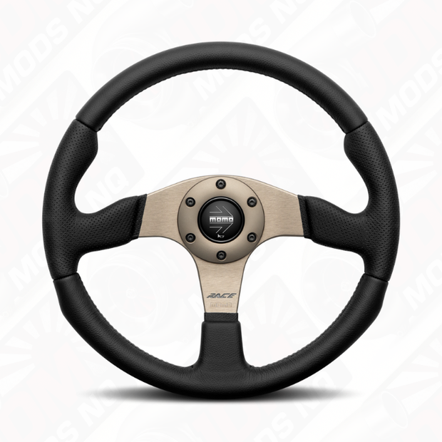 MOMO Race 2.0 Black Leather 350mm Steering Wheel