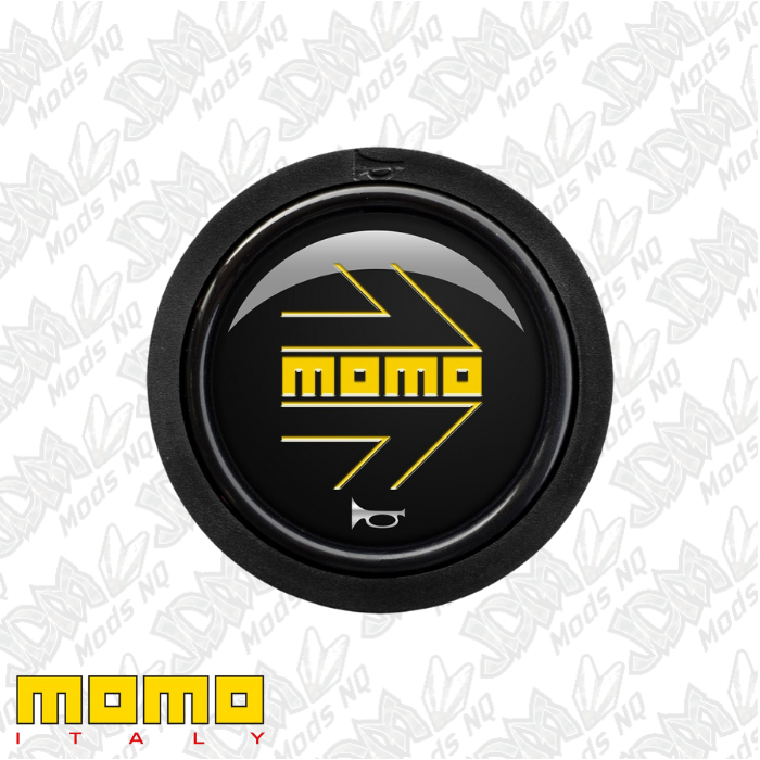 MOMO ARROW Polished Black Flat lip Horn Buttons