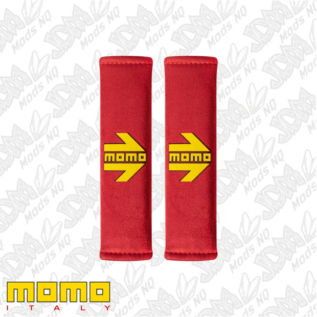 MOMO Arrow Seatbelt Pads Red Pair