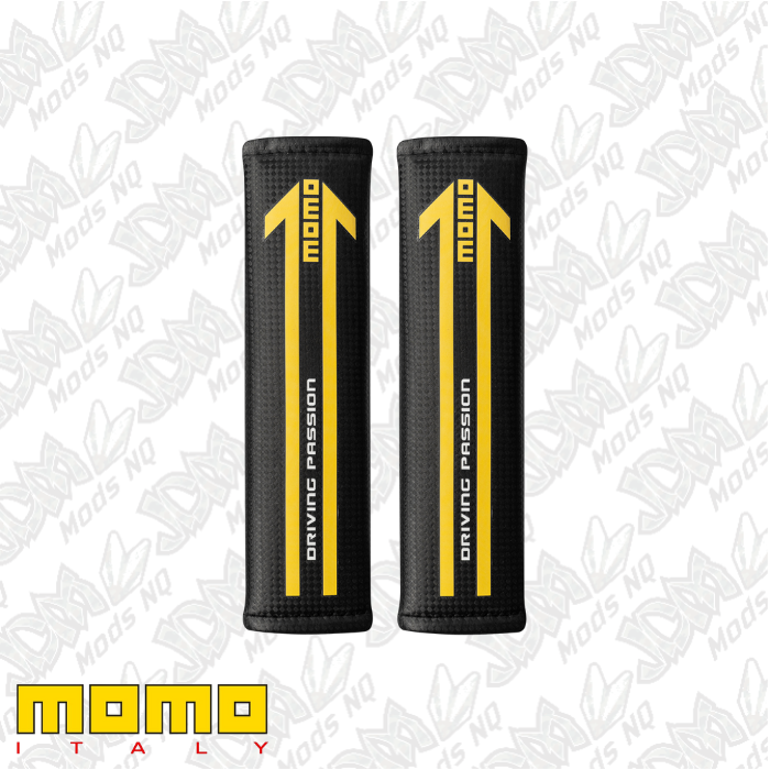 MOMO Carbon Seatbelt Pads Black Pair