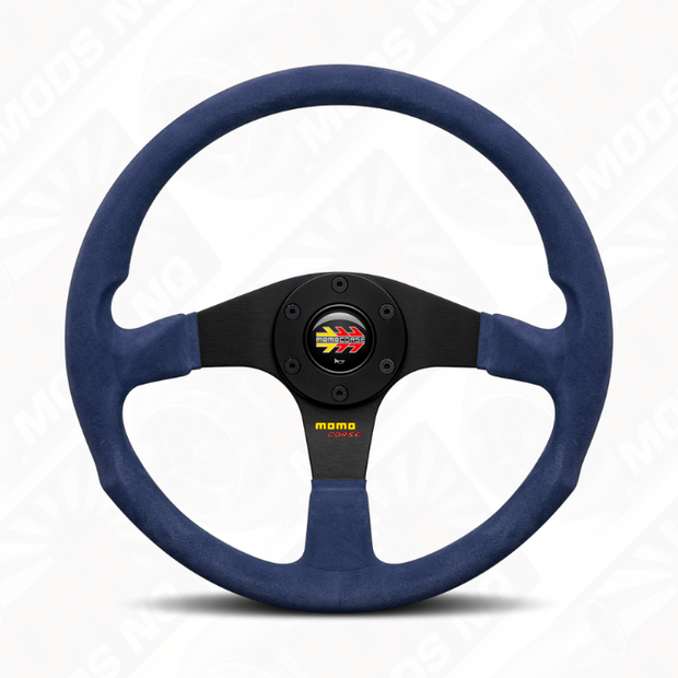 MOMO Corse 2.0 Blue Suede 350mm Steering Wheel