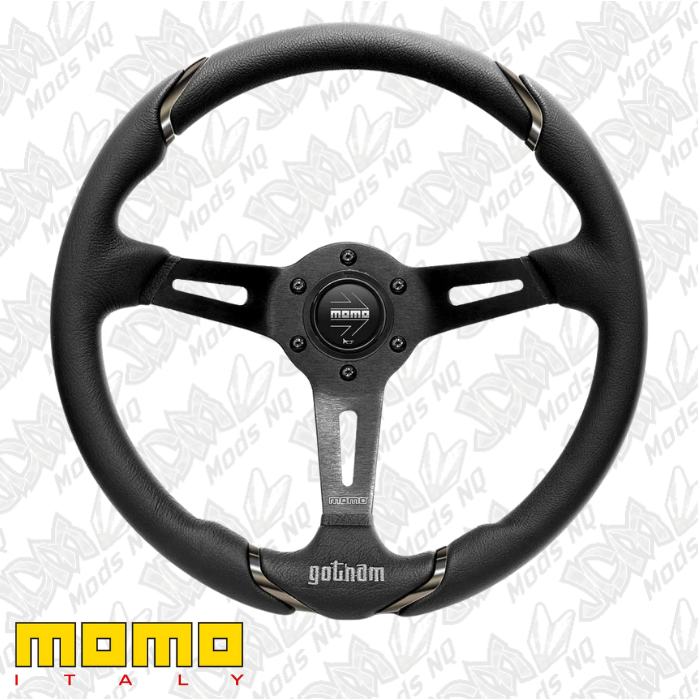 MOMO Gotham Black Leather 350mm Steering Wheel