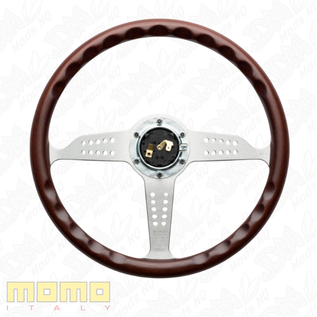 MOMO Heritage Grand Prix Silver 350mm Steering Wheel